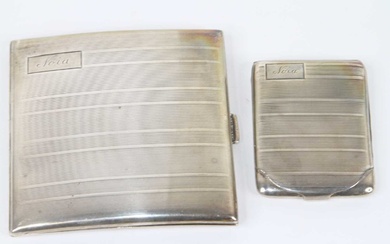 Lot details A George V silver cigarette case, of curved...