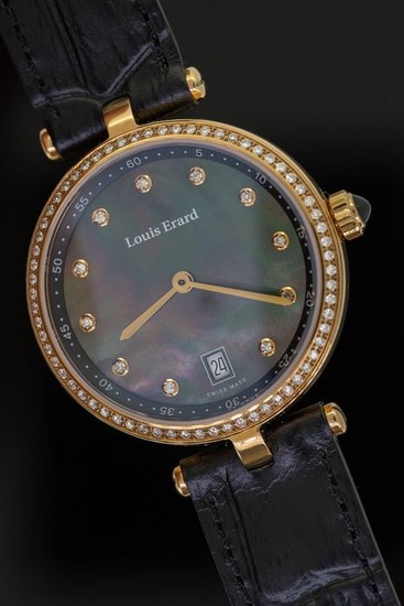 Louis Erard - 77 Diamonds for 0,39 Carat Romance CollectionMother of Pearl Dial2 Tone Rose Gold Swiss Made - 11810PS29.BRCB5 - Women - BRAND NEW
