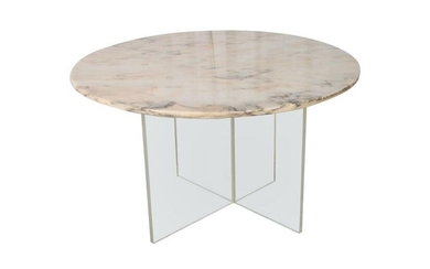 Lucite and Marble Table