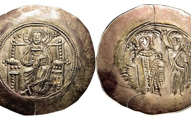 MANUEL I. COMNENUS. 1143-1180, El-Aspron Trachy. Christus thront frontal. Rs:...