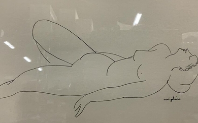 MODIGLIANI Signed Female Nude Lithograph