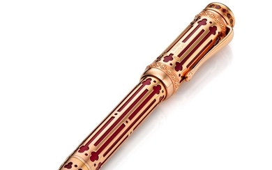 MONTBLANC, CATHERINE II THE GREAT, 18K PINK GOLD WITH RUBIES, LIMITED EDITION FOUNTAIN PEN, NO. 231/888
