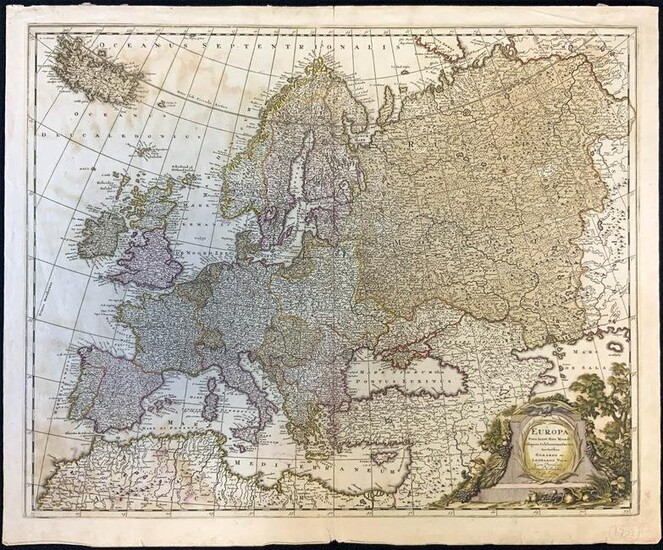 Map of Europa by Gerard and Leonard Volk, C-1705