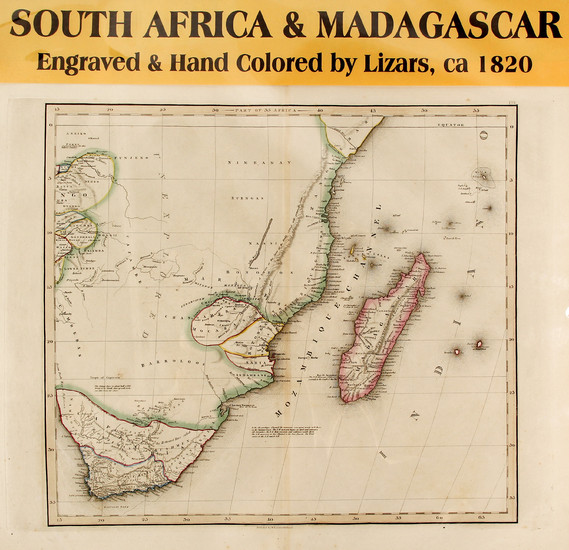 Map of South Africa & Madagascar #59634