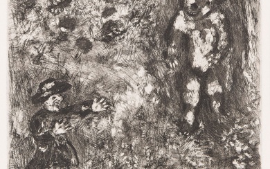 Marc Chagall (1887-1985) L’Ours et l’amateur des jardins. (Pl. 83 pour les Fables de La...