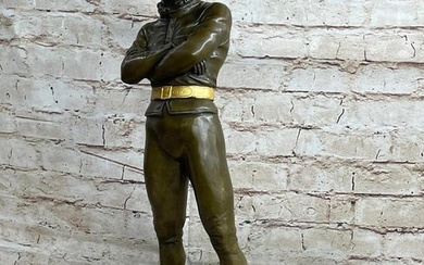 Marceaux Inspired Harlequin Pantomime Bronze Sculpture - 17" x 7"