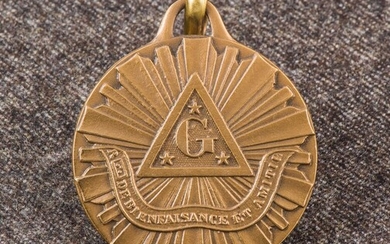 Médaille en bronze doré Bienfaisance et amitié...