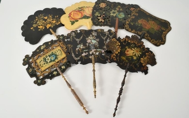 Mid-19th Cent. Wood and Papier Mache Decorated Hand