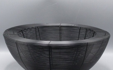 Mid-Century Design Black Metal Wire Bowl