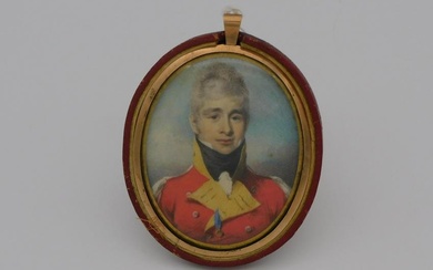 Miniature portrait of a British officer, early