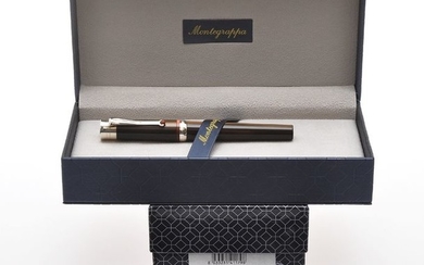 Montegrappa Desiderio chocolate & sterling silver fountain pen new pristine in box