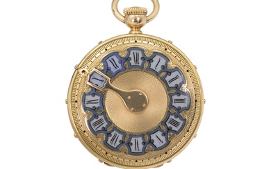 Montre à Tact A remarkable, rare pocket watch "Montre à Tact" with enamel...