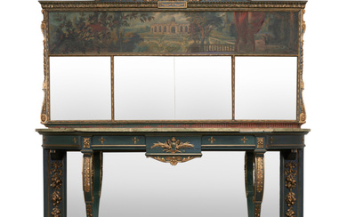 NEOCLASSICAL STYLE LARGE PAINTED PIER TABLE