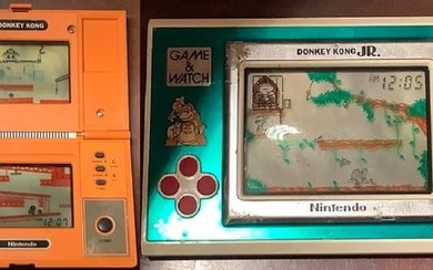 NINTENDO GAME AND WATCH DONKEY KONG WORKS Green and Orange