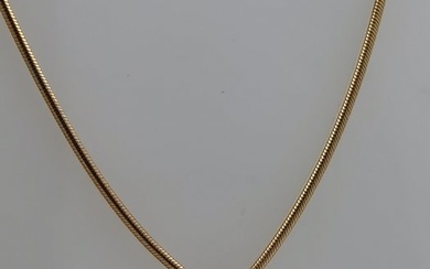 Necklace - White gold, Yellow gold Round Diamond