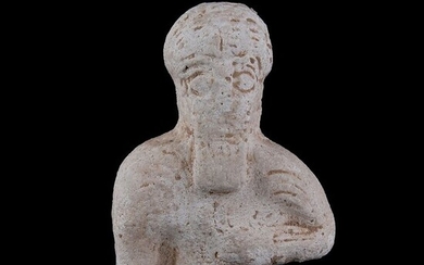 Neo Babylonian Clay Male Figurine
