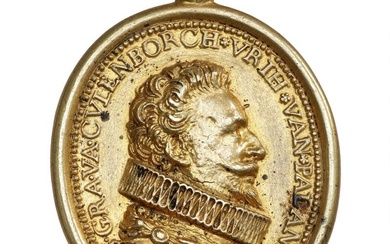 Netherlands, Floris II van Pallandt, 1568, gilt cast AE Medal, by Adriaan...