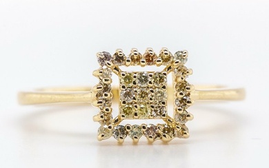 No Reserve Price - 0.24 tcw - 14 kt. Yellow gold - Ring Diamond