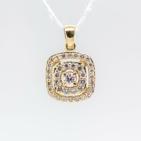 No Reserve Price - 14 kt. Yellow gold - Pendant - 0.40 ct Diamond
