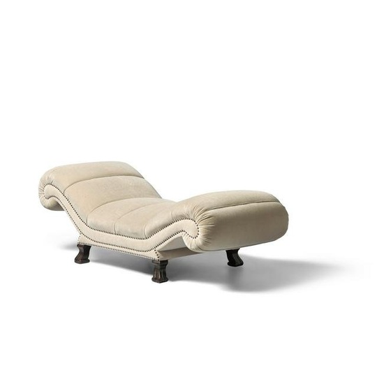 OTTO SCHULZ (1911-1942) Swedish Grace Period Chaise Longuecirca 1930upholstery, carved stained o...