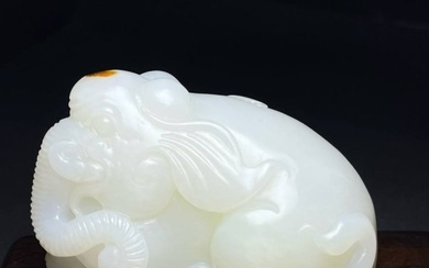 Old Hetian jade Ming and Qing Dynasty mutton-fat white jade
