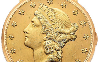 Omega $20 Gold Coin Watch Circa 1970's Case: 35...