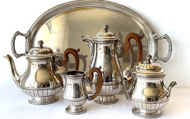 Orfèvrerie Bouillet & Bourdelle - Coffee and tea service - Silver plated, Art Deco
