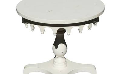 PAINTED PEDESTAL TABLE