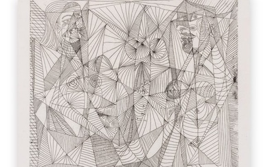 Pablo Picasso (after), etching, 1938, signed and from a small edition of 50 works "Deux Figures"
