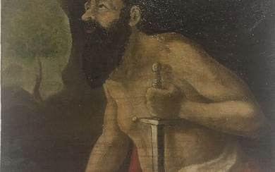 Painting, "Saint Paul" (1) - Oil painting on canvas - 19th century