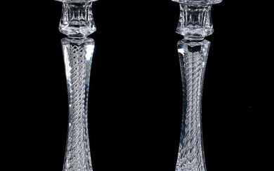 Pair Candlesticks, ABCG, Signed Libbey
