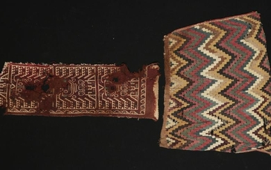 Pair of Chimu Textile Fragments