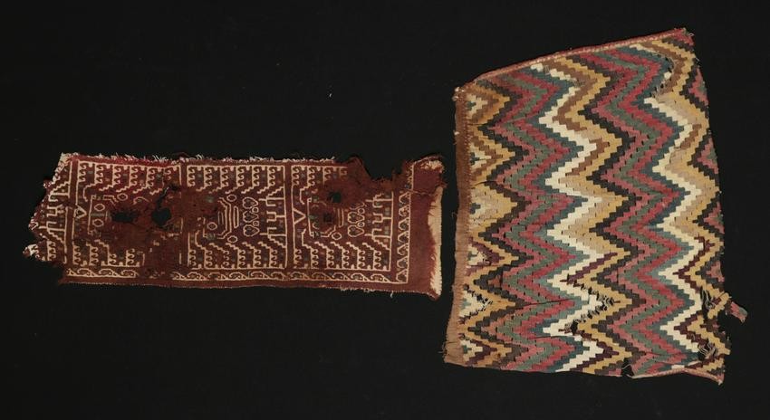 Pair of Chimu Textile Fragments