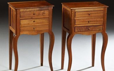 Pair of French Louis XV Style Carved Walnut