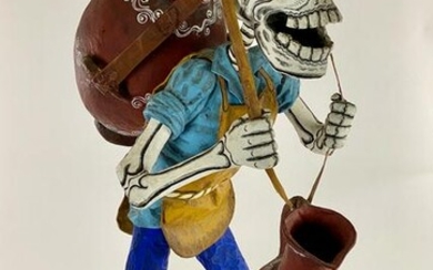 Paper Maché Mexican Sculpture "The Water Carrier"