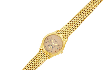 Patek Philippe, Gentleman's Gold 'Grande Complication' Moonphase Calendar Wristwatch, Ref. 3940