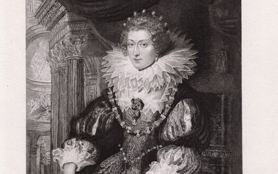 Peter Paul Rubens Elizabeth of France 1886 Etching