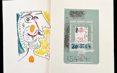 Picasso, Pablo. Le Gout du Bonheur. 3 notebooks after Picasso, 71 prints, 1970.