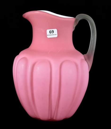 Pitcher, Consolidated Art Glass, Bulging Loop Pattern