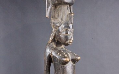 Queen / Ancestor Statue - Wood - Sénoufo - Côte d'Ivoire
