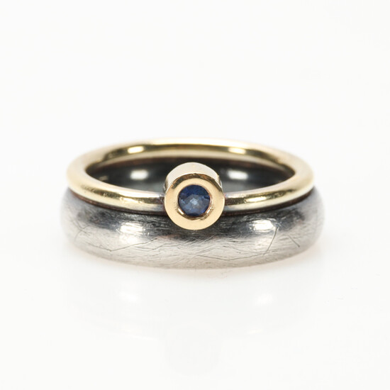 RING, Rauff, sterling silver and 18K gold.