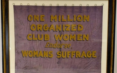 Rare Antique Womens Suffrage Silk Banner