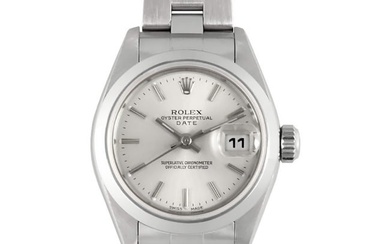 Rolex Datejust 79160 SS P number ladies automatic watch bar index silver dial