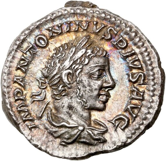 Roman Empire. Elagabalus (AD 218-222). AR Denarius,Rome, AD 220-221 - Abundantia