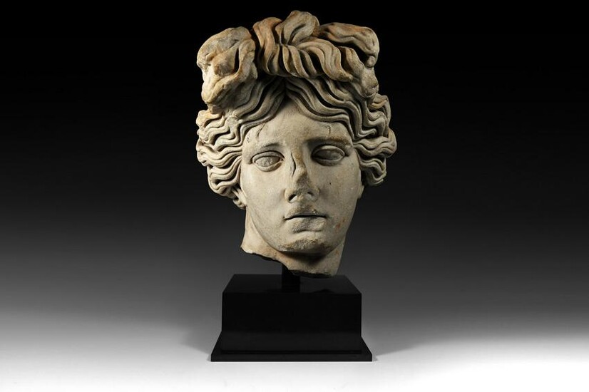 Roman Marble Head of Apollo Giustiniani
