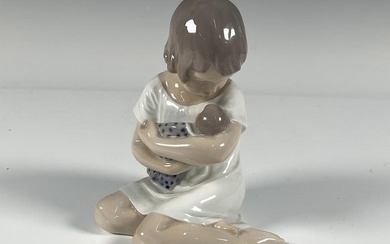 Royal Copenhagen Porcelain Figurine, Girl With Doll