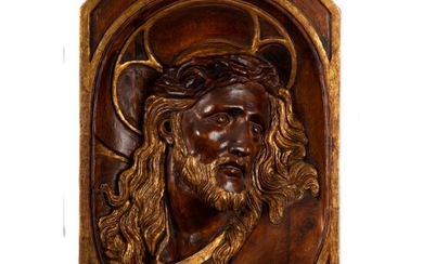 SCULTURA/ALTORILIEVO in legno Volto di Cristo