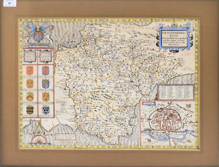 SPEED, John, Map of Devonshire