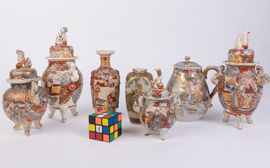 Satsuma Assortment Featuring Urns, Vases & Teapots