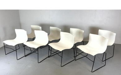 Set 8 Massimo Vignelli for Knoll Handkerchief Chairs. Stackable.